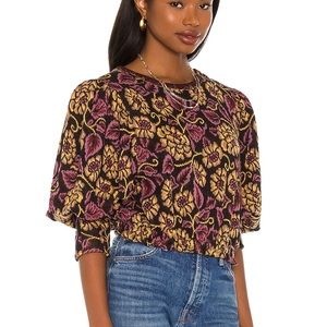 New! Free People No Ordinary Top in Black Combo